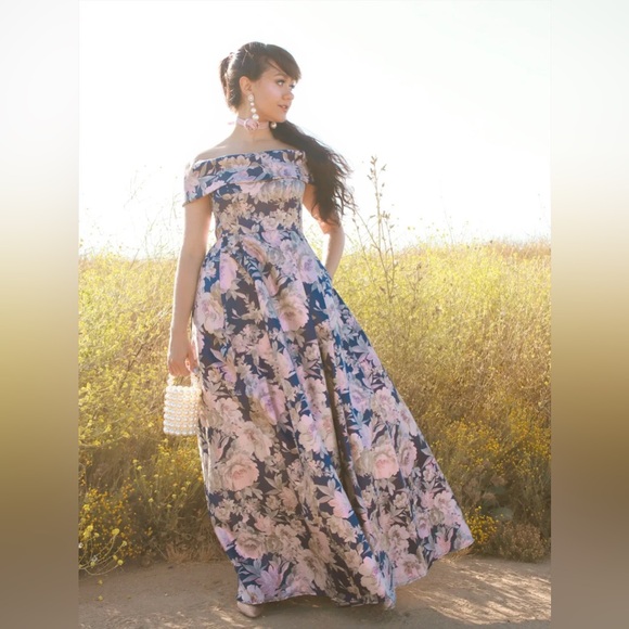 ALEX EVENINGS A-LINE MAXI DRESS WITH POCKETS 8157026 - Picture 5 of 9